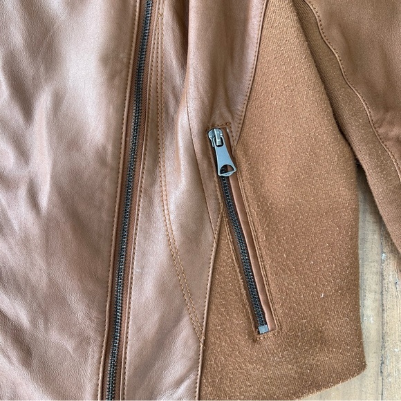 Marc new York Marc Andrews whiskey Leather Women's large bomber Jacket - Picture 2 of 14